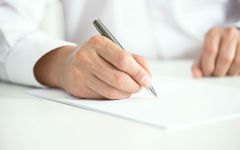 writing a letter