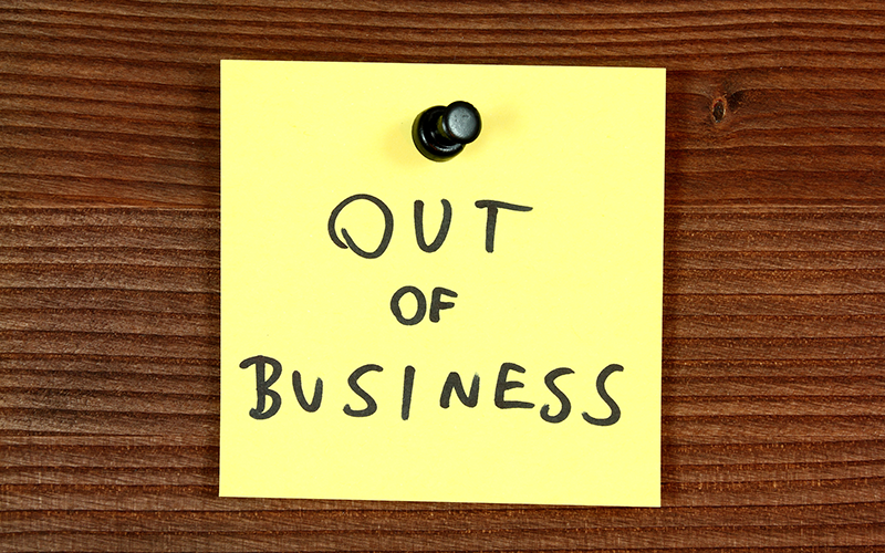 liquidation, out of business