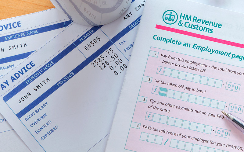 payslip, declaring earnings