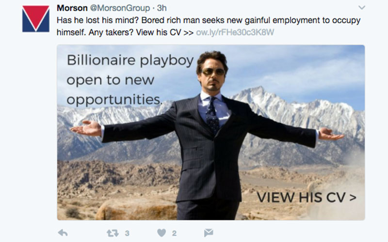 Morson, marketing campaign, Twitter