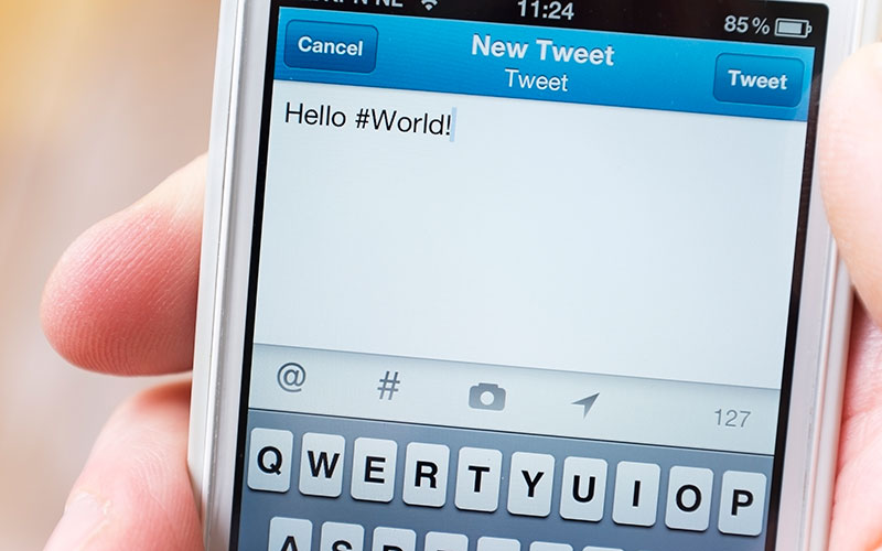Twitter on a mobile