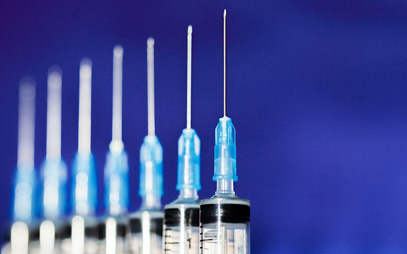 flu vaccine, syringes