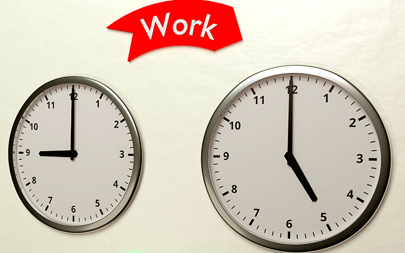9-5 working