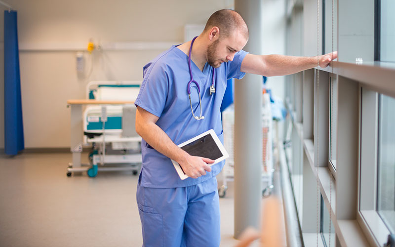 NHS staff low morale