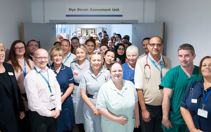 nursing staff at Northampton General Hospital in the new Nye Bevan unit