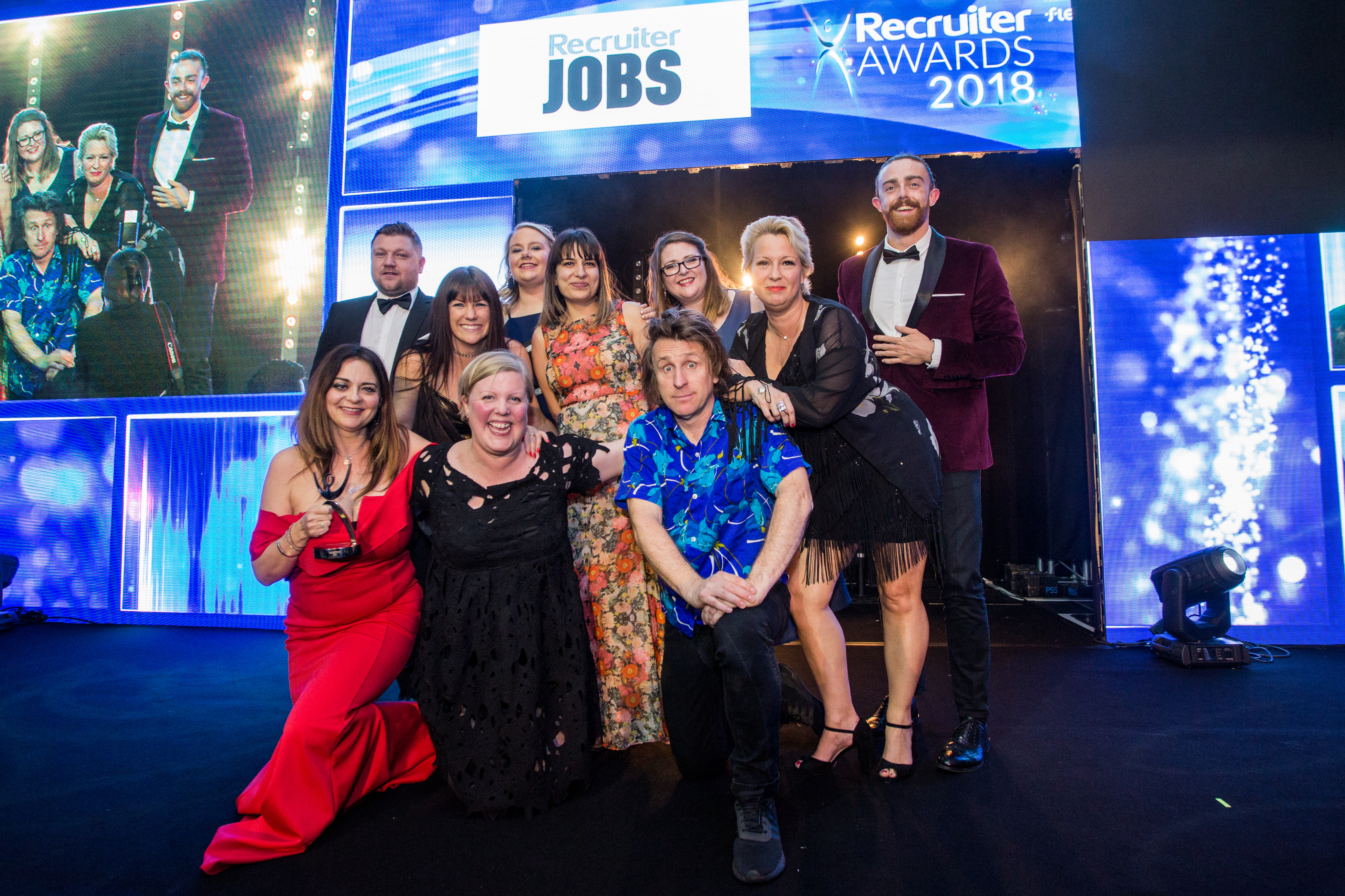 Amberjack on stage at the Recruiter Awards