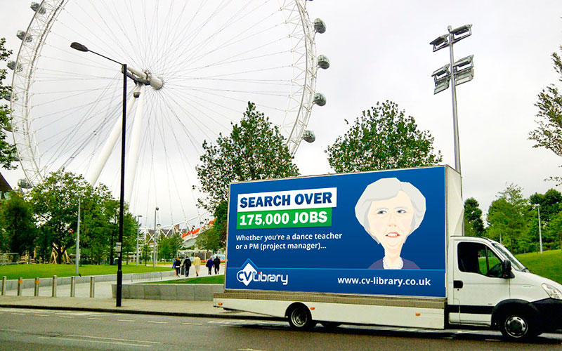 CV-Library advertising van