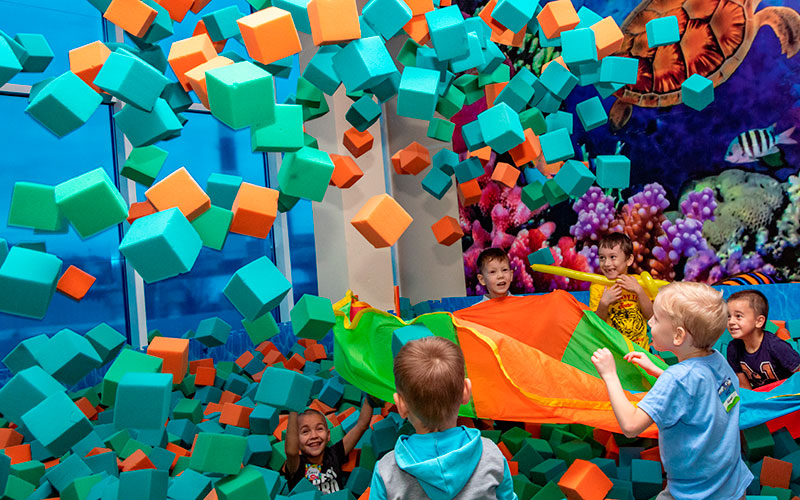 bouncy castle brick/ball pit