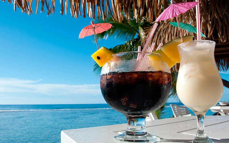 cocktails in the Caribbean