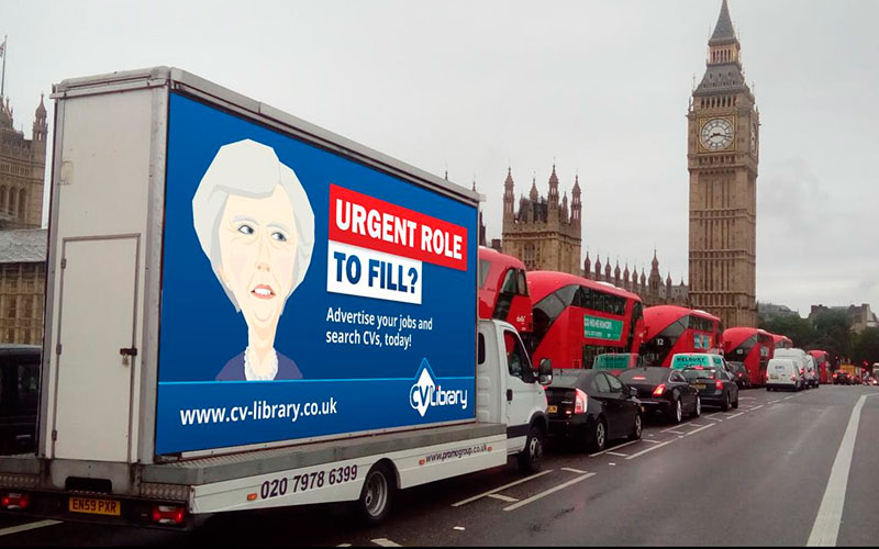 CV-Library advertising van 2