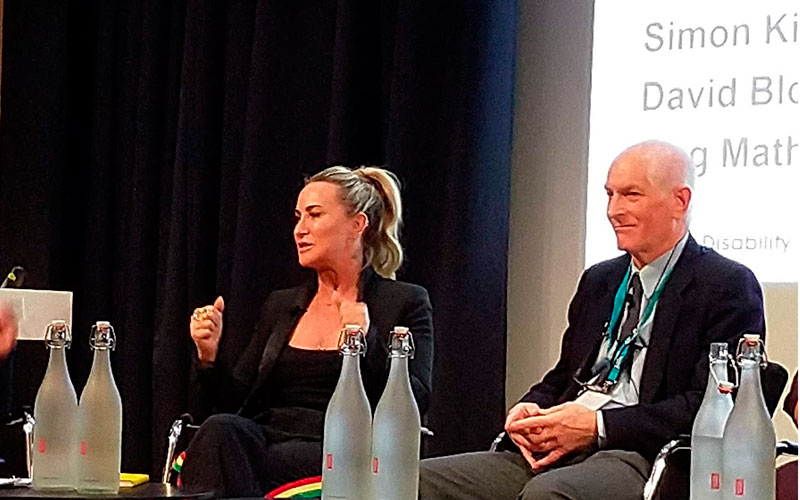 Meg Mathews (left) with David Bloomfield