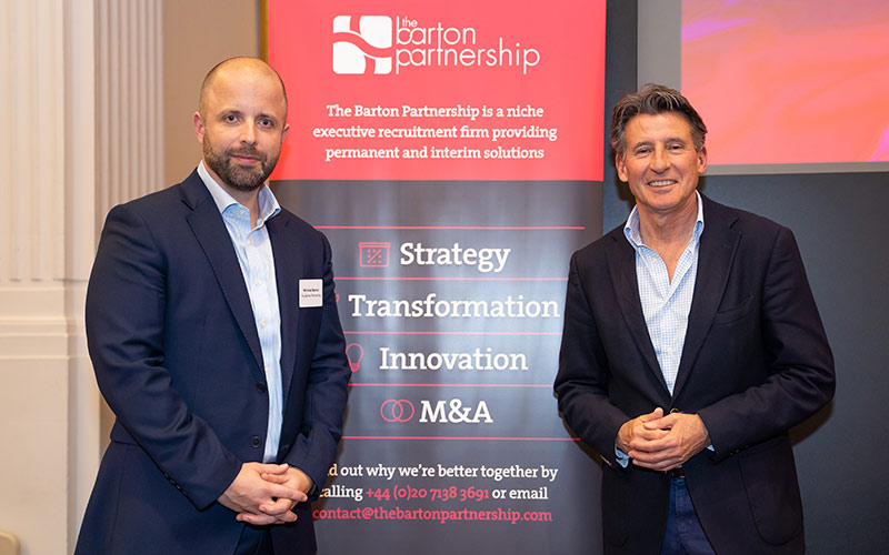 L-r: Nick Barton and Lord Seb Coe
