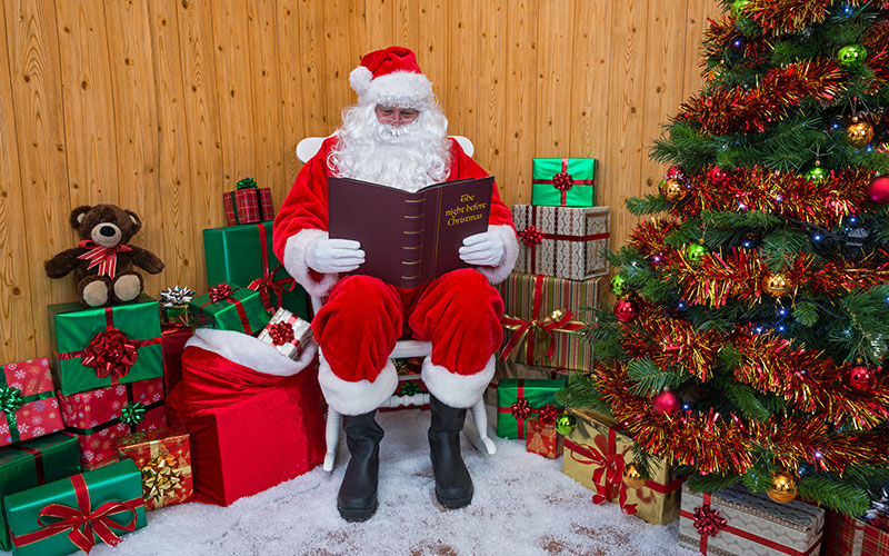 Santa Claus in his Grotto