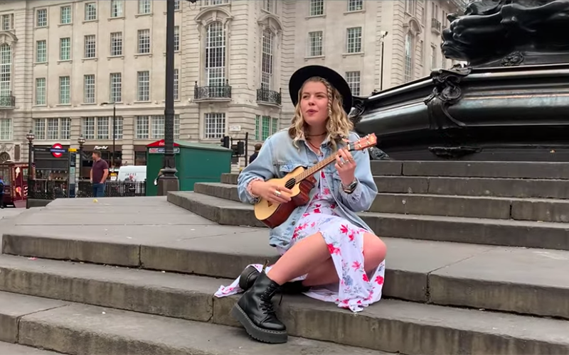 Singer Abi Carter-Simpson in the Oyster Partnership video