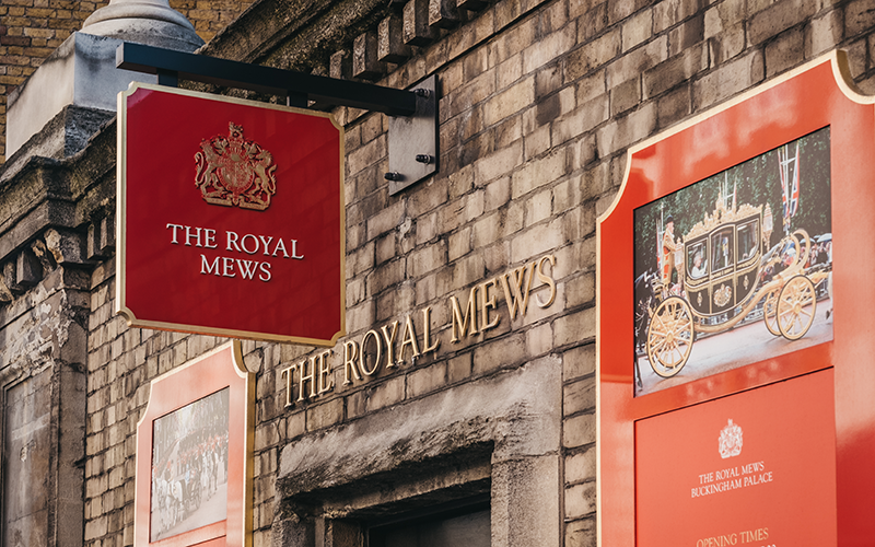 The Royal Mews, working stables for the Queen