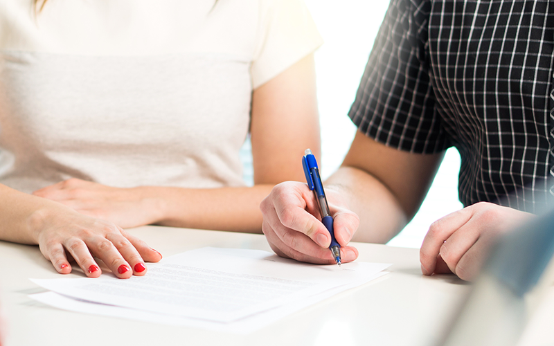 writing a letter, signatories