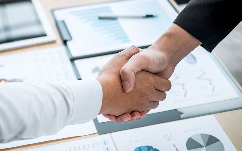 handshake to seal the deal