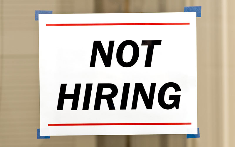 hiring continues to fall