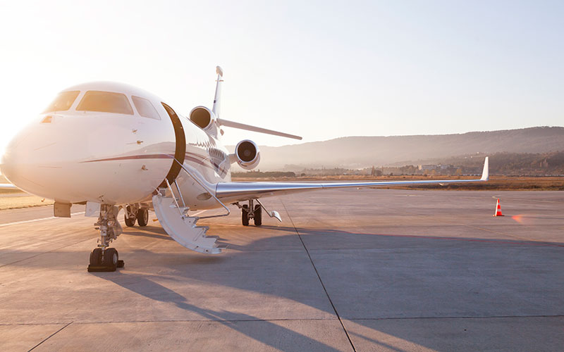 Private jets of the rich and wealthy