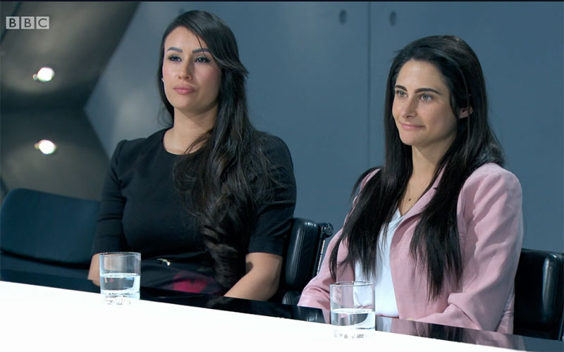L-r: Scarlett Allen-Horton with fellow finalist Carina Lepore ©BBC