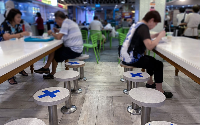 social distancing in restaurants and bars