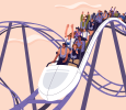 rollercoaster. CREDIT_shutterstock_2427137251
