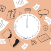 stopwatch time paperwork illustration. credit_shutterstock_2483471553.