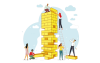 teamwork building tower. credit - shutterstock_1542635594