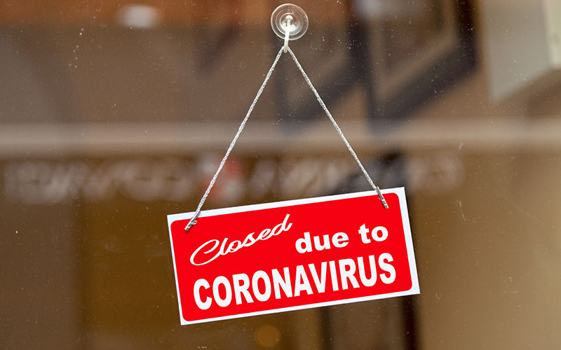 closed shop due to coronavirus