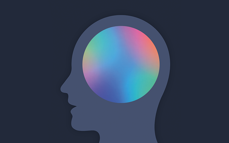 Person Creativity Mental Health Gradient Head Design Element.Image credit - iStock-1413073686