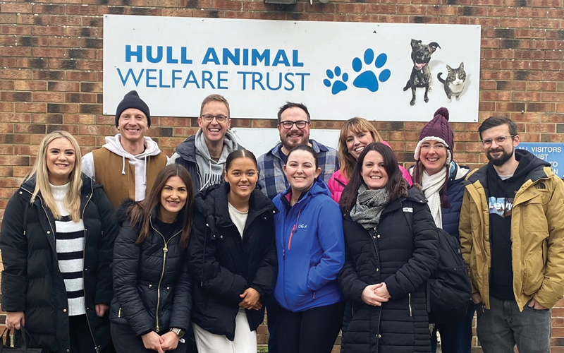  s-team of volunteers at hull animal welfare trust