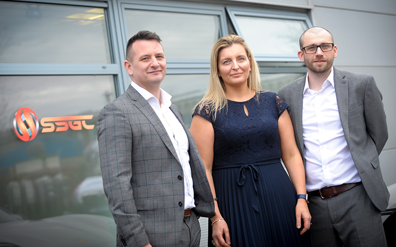 SSGC management: David Stubbs, Demelza Staples and Andy McInnes